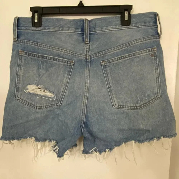 Madewell Relaxed Mid Length Denim Shorts Steenwick Wash Ripped Edition Blue 29 - Picture 3 of 11